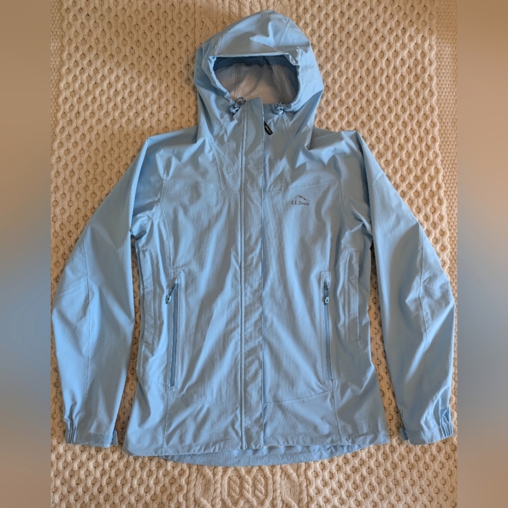 🌧️LL BEAN🌧️TEK Waterproof, Packable Rain Jacket, Blue, Sz. Small, LK. NEW!
